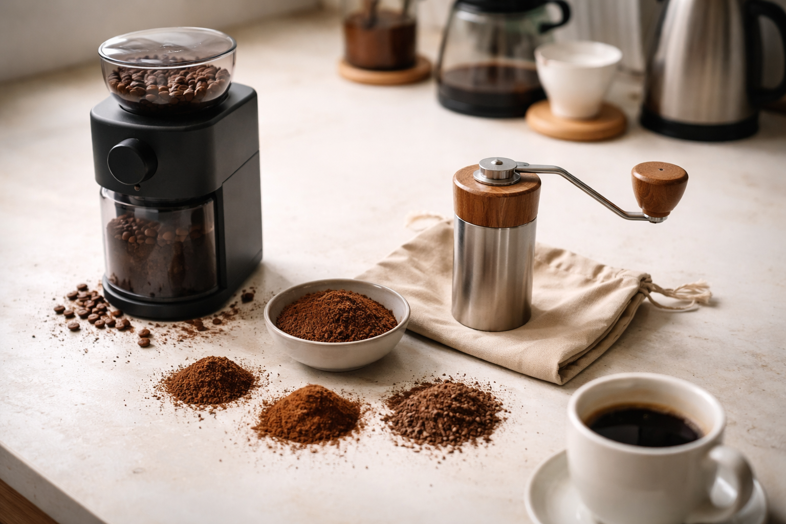 Bedste kaffekværn 2026: Elektrisk vs. manuel - sådan vælger du rigtigt