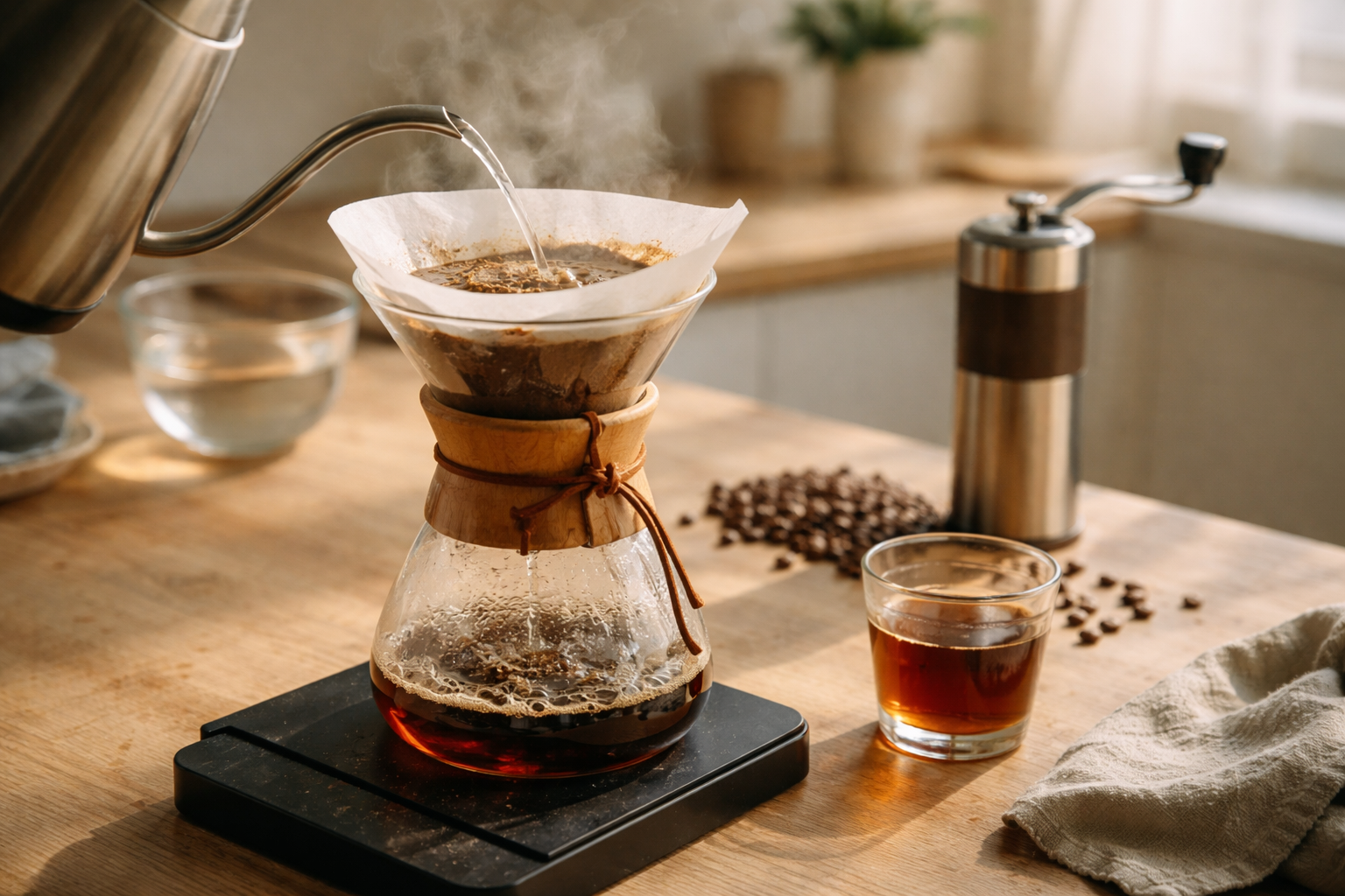 Chemex guide: Udstyr, filtre, opskrift og typiske fejl