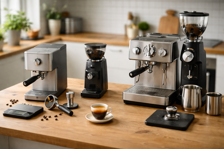 Espresso-udstyr: minimum vs. optimalt setup derhjemme