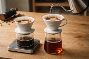 Flad bund vs. keglefilter (dripper): Smag, flow og hvad du skal vælge