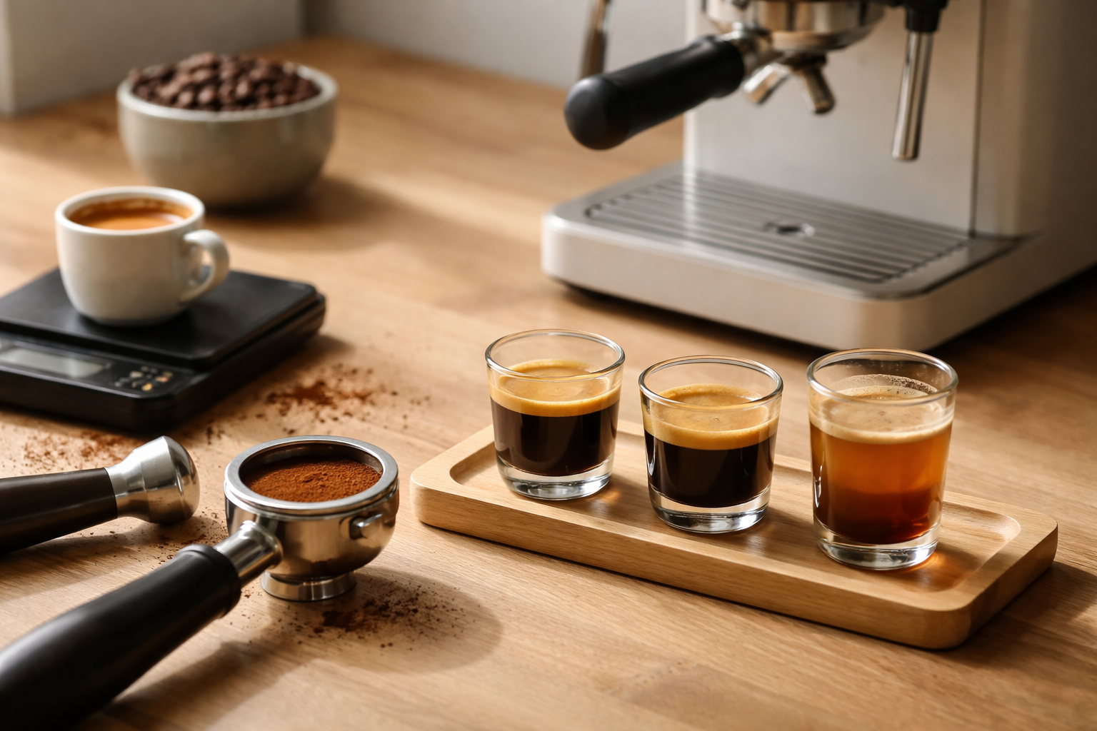 Hvad er espresso? Bryg, ratio og forskellen på espresso og lungo