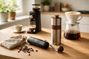 Bedste manuelle kaffekværn 2026: Rejse, pour over og espresso