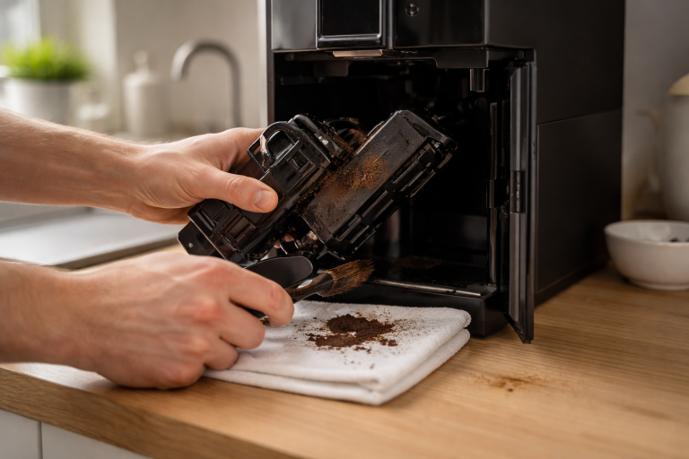 Deep clean af bryggeenhed i fuldautomatisk kaffemaskine: sådan gør du