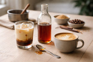 Hjemmelavet kaffesirup: opskrifter, holdbarhed og de bedste varianter til iskaffe og latte