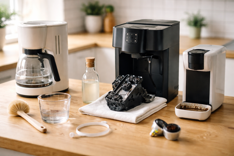 Sådan rengør du din kaffemaskine korrekt: filter, fuldautomatisk og kapsel