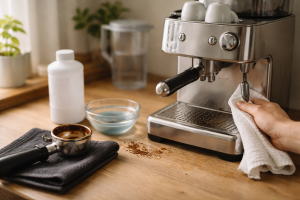 Rengøring og pleje af espressomaskine: Backflush, afkalkning og daglig rutine